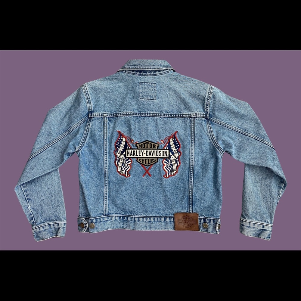 Retro Harley-Davidson “Live To Ride” Denim Jacket